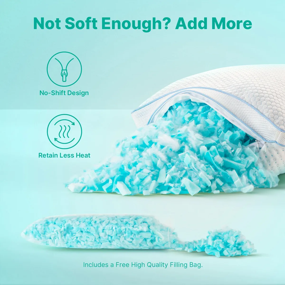 Bamboo Gel Memory Foam Pillow - Image 4