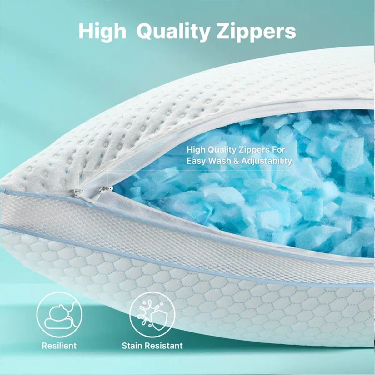 Bamboo Gel Memory Foam Pillow - Image 3