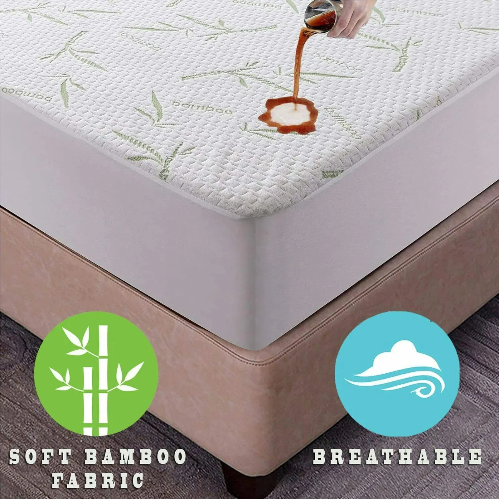 Waterproof Bamboo Mattress Protector - Image 4
