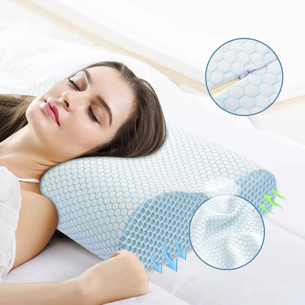 Cooling Cervical Memory Foam Pillow - Image 4