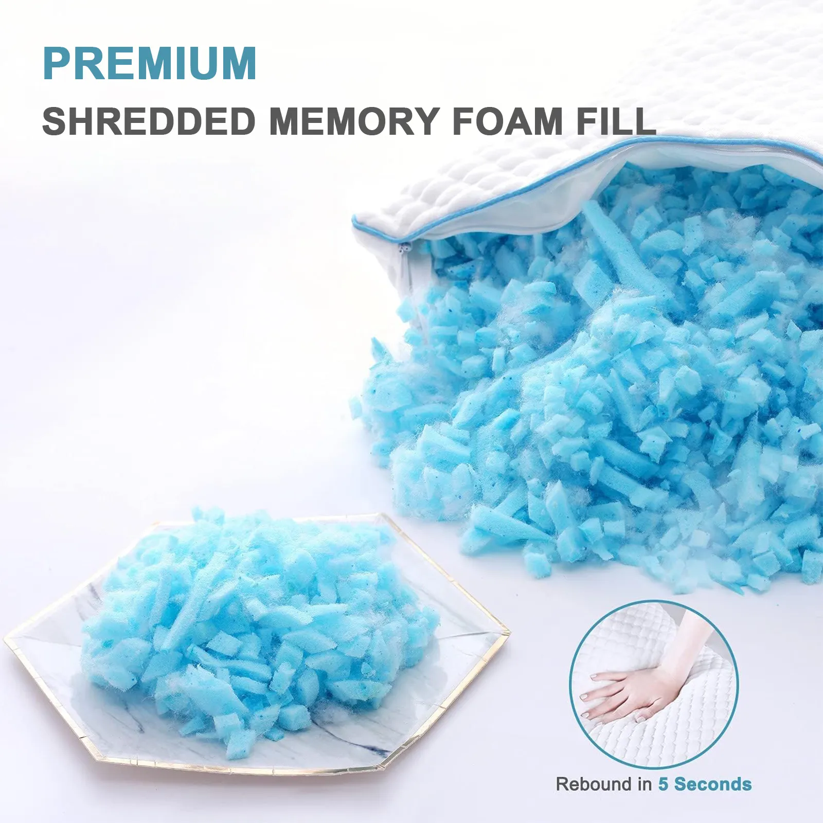 Cotton Shredded Memory Foam Pillow - Image 3