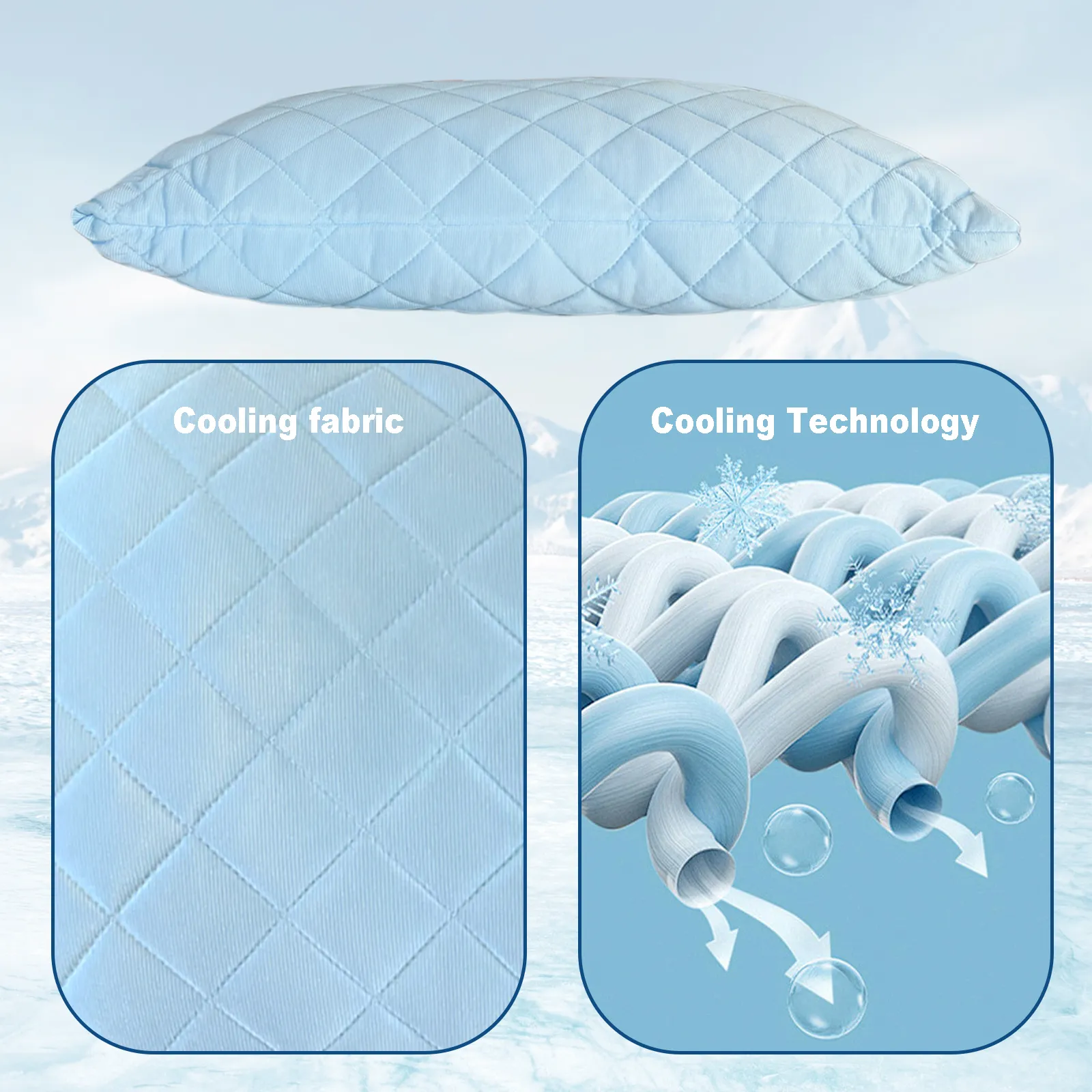 Summer Ice Cooling Soft Bed Pillow - Image 2