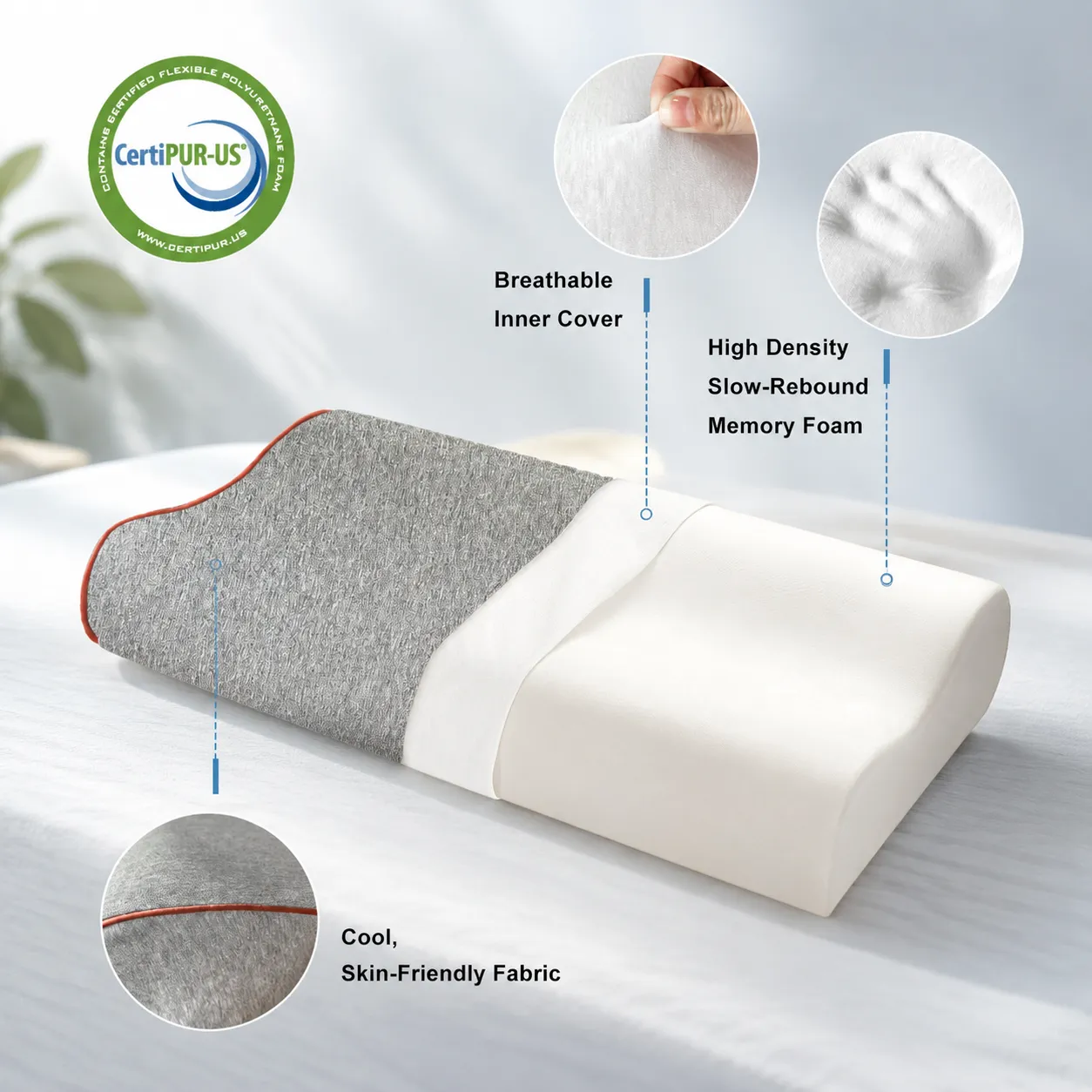 CloudAxis Memory Foam Pillow - Image 3
