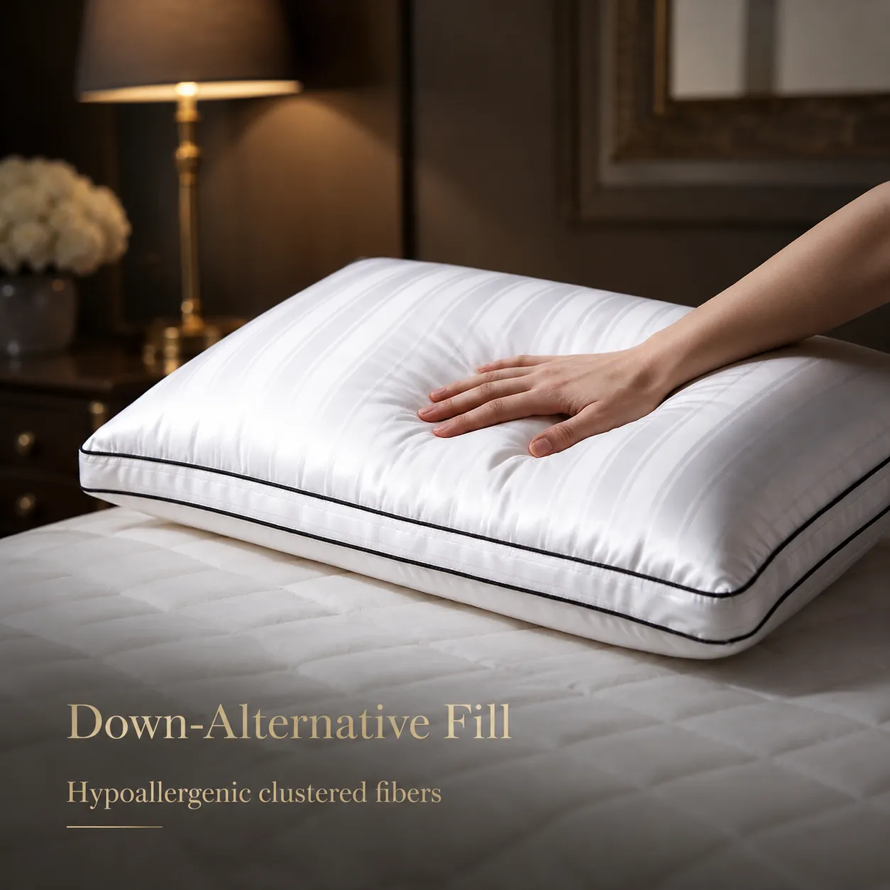 Luxury Hotel Collection Striped Pillow - Image 3