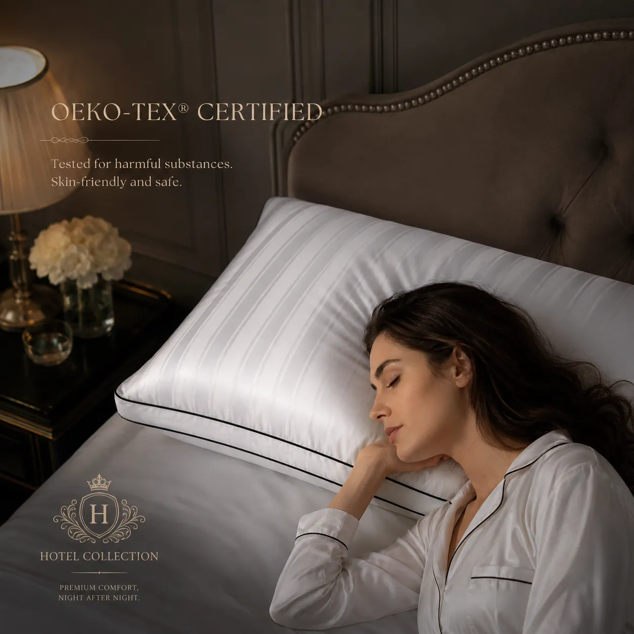 Luxury Hotel Collection Striped Pillow - Image 4